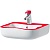 Раковина Laufen Flora Kids 45 8.1503.1.062.104.1 Белая Красная