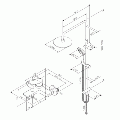 Душевая система AM.PM X-Joy F40885A34 Хром