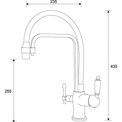 Смеситель для кухни ZorG Sanitary ZR 342-8 YF WHITE Белый