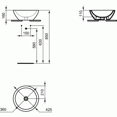 Раковина Ideal Standard Strada 43 K078301 Белая