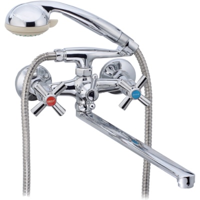 Смеситель для ванны Zerix DFR-B 722 ZX0854 универсальный Хром