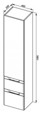 Шкаф пенал Aquanet Виго 40 подвесной R Белый 183402