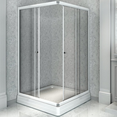 Душевой уголок Radomir 100x110 1-09-1-0-0-1230 профиль Белый стекло прозрачное