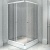 Душевой уголок Radomir 100x110 1-09-1-0-0-1230 профиль Белый стекло прозрачное