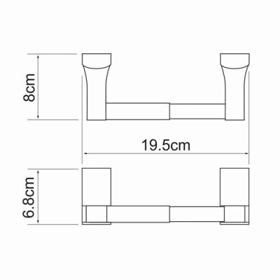 Держатель туалетной бумаги WasserKRAFT Leine K-5022 Хром Держатель туалетной бумаги WasserKRAFT Leine K-5022 Хром
