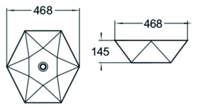 Раковина SantiLine 47 SL-1058 Белая