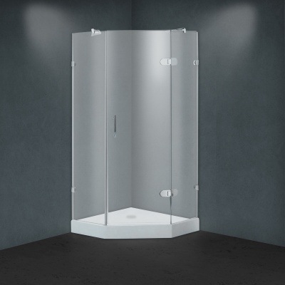 Душевой уголок Timo 90x90 BY-83990F профиль Хром стекло матовое