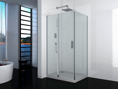 Душевой уголок Cerutti SPA Victoria 120x90 профиль Хром стекло прозрачное
