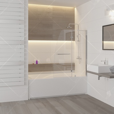 Шторка на ванну RGW Screens SC-13 90x150 L профиль Хром стекло прозрачное