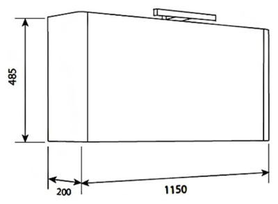 Зеркальный шкаф AM.PM Awe 115 с подсветкой Венге