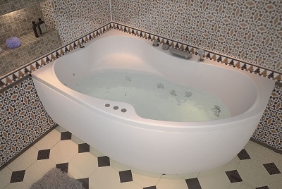 Акриловая ванна Aquanet Capri 160x100 L 00203911+243003+204668 с гидромассажем