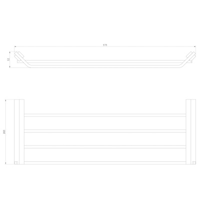 Полка для полотенец Schein Watteau 1210B Хром