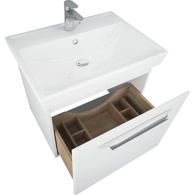 Тумба под раковину Diborg Lande Q 70 77.2214 подвесная Белая матовая