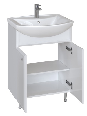 Комплект мебели для ванной San Star Афина 60 154.1-1.4.1.+131203S0011B0+120.1-2.4.1. Белый