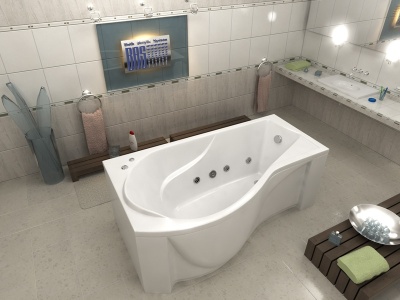 Акриловая ванна Bas Капри 170x95 L без гидромассажа