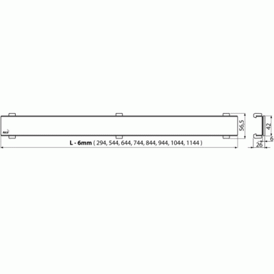 Решетка для лотка Alcaplast MI1206-550 Песочная