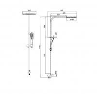 Душевая система Iddis Leaf LEASB1FI76 Хром