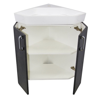 Тумба под раковину Mixline Кварц 67 540987 подвесная угловая Серая