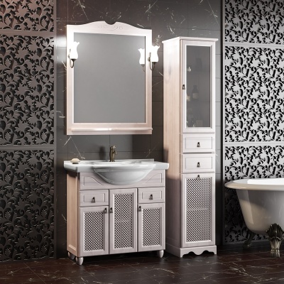 Зеркало Opadiris Тибет 80 Z0000004092 Беленый бук