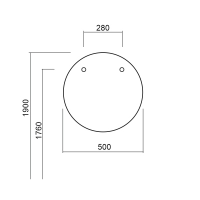 Зеркало Diborg Elise 50 77.7103D с подсветкой LED
