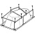 Каркас для ванны Cezares Metauro Corner 180x80 METAURO-180-80-42