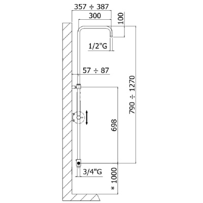 Душевая система Paffoni Mini Master ZCOL600CR Хром