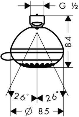 Верхний душ Hansgrohe Crometta 28424000 Хром