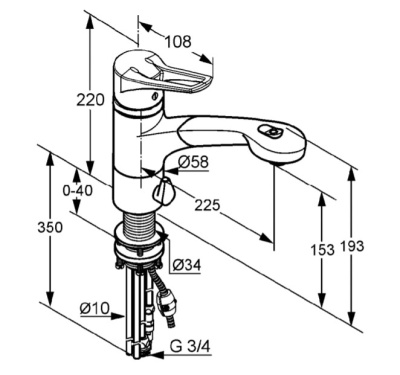 Смеситель для кухни Kludi MX 399458262 Мокка Хром
