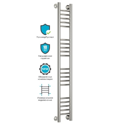 Водяной полотенцесушитель Сунержа Богема прямая 1200х150 Хром