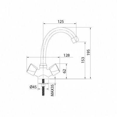 Смеситель для раковины Milardo Tring TRISB00M01 Хром