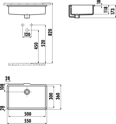 Раковина Creavit 55 TP730-00CB00E-0000 Белая