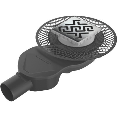 Душевой трап Berges Wasserhaus Platz Antik 100x100 090160 с решеткой Матовый хром