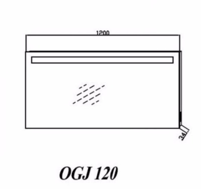 Зеркало Kolpa San Jolie OGJ 120 WH/WH Белое