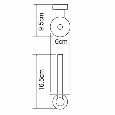 Держатель запасного рулона WasserKRAFT Donau K-9497 Хром