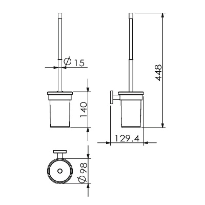 Ершик для унитаза Langberger Burano 11025A Хром