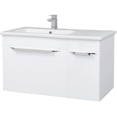 Тумба c раковиной Bellezza Альдо 90 подвесная L Белая