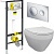 Комплект унитаза AM.PM Spirit FlashClean C701700WH+C707857WH с инсталляцией Viega Prevista Dry 792855 с сиденьем Микролифт и клавишей смыва Хром
