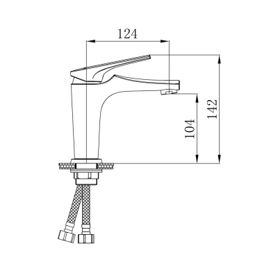 Смеситель для раковины Ростовская Мануфактура Сантехники SL122BW-001F Коричневый Хром