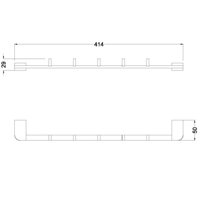 Крючок для полотенец Schein Allom 221*5B Хром