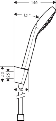 Душевой гарнитур Hansgrohe Croma Select E 26424400 Хром Белый