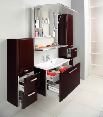 Тумба под раковину Акватон Валенсия 110 1A123701VAG30 глянцевая, белый жемчуг