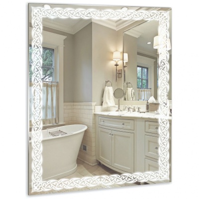 Зеркало Mixline Стиль Калиф 60 525397 с подсветкой с пескоструйным рисунком