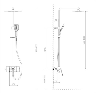 Душевая система Timo Halti SX-4190/00 Хром