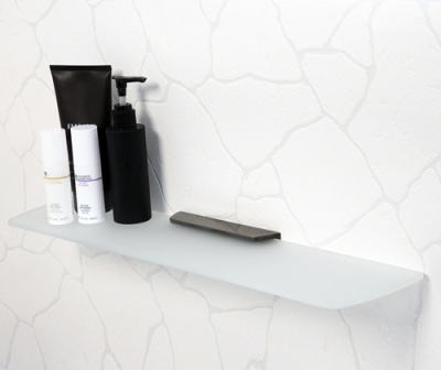 Стеклянная полка WasserKRAFT Glan K-5124 Черная глянцевая