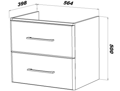 Тумба под раковину San Star Sorento 60 190.1-1.5.1. подвесная Белая
