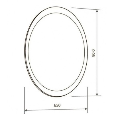 Зеркало Marka One Ovale Art 65 Light с подсветкой