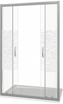 Душевая дверь в нишу Good Door Infinity WTW-TD-170-W-CH 170 профиль Хром стекло с рисунком