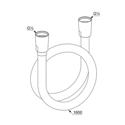 Шланг для душа Kludi Suparaflex 6107287-00 Черный Хром