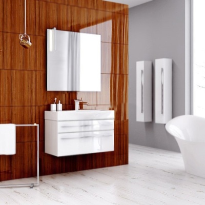 Тумба под раковину Aqwella 5 Stars Милан 100 Mil.01.10/2/W 2 ящика подвесная Белая