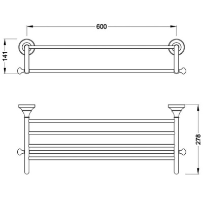 Полка для полотенец Schein Saine Chrome 7053042 Хром